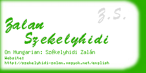 zalan szekelyhidi business card